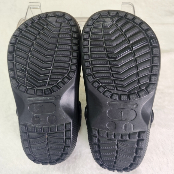 Kids Lined Black Bejeweled Clogs - Picture 7 of 7